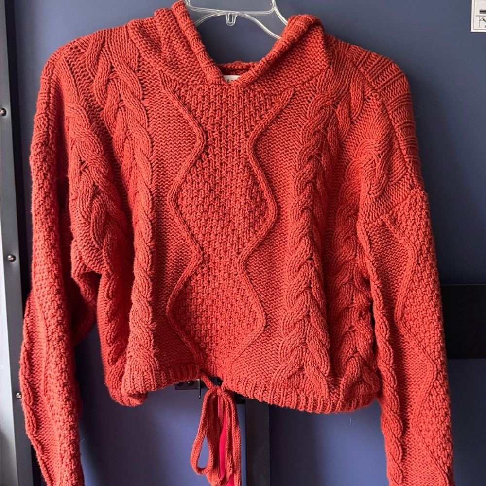 Aeropostale Women's Sweater - Vibrant Rust Color